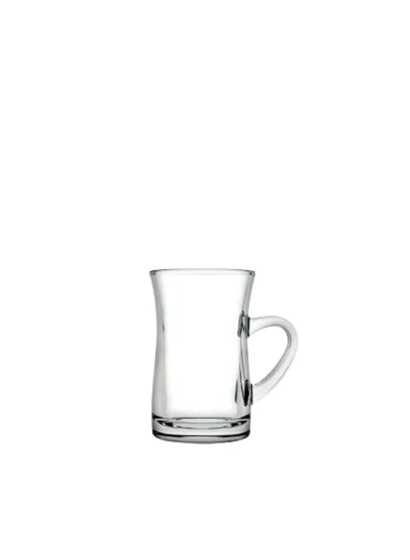 Pasabahce Mila Tea Mug Set of 6 Cups-Clear, (150ml) clear - Image 2