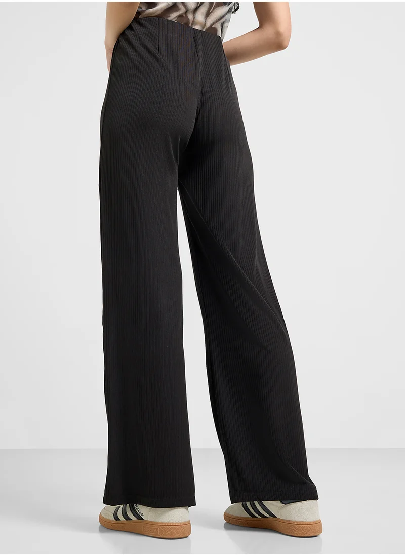 Ginger Basics Ribbed Straight Pants