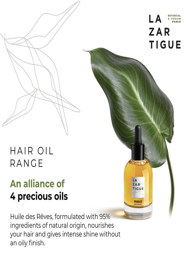 Lazartigue Huile des Rêves Nourishing Dry Oil for Hair, Adds Shine & Nourishment with Argan, Apricot & Camellia Oils, Vegan, Sulfate & Silicone Free, 1.7 Fl Oz - Image 5