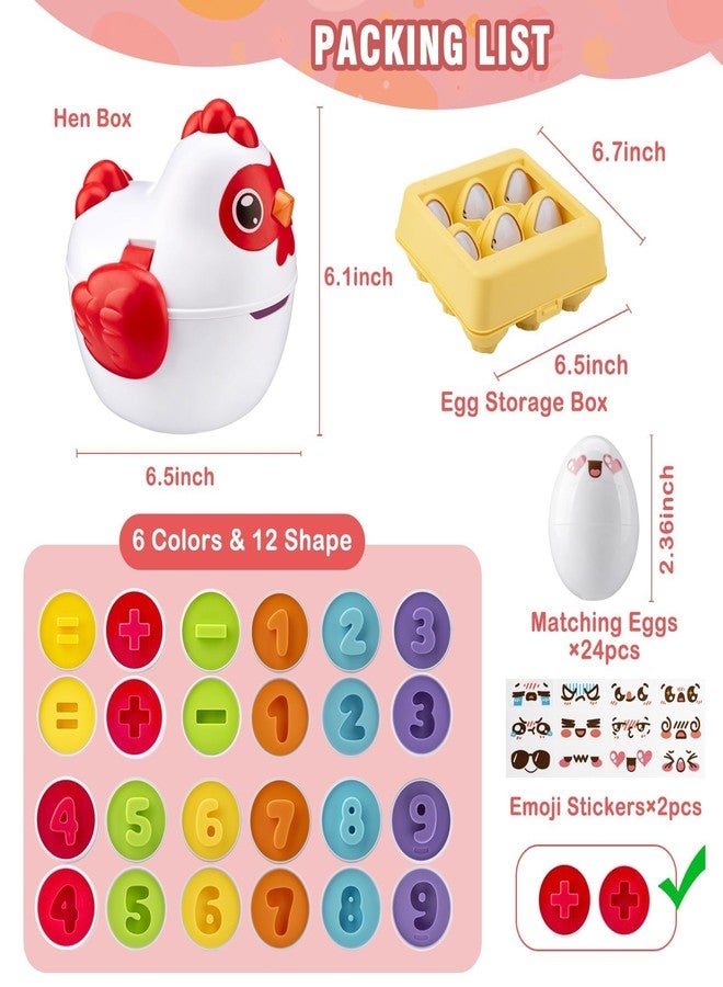 VROGTIK Easter Egg Matching Game - 24-Piece Educational Toddler Toys for Color & Shape Recognition | Easter Basket Stuffers for Kids - Image 5