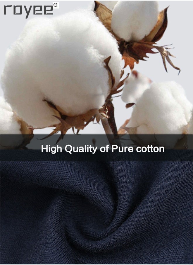 Royee - 3Pack Pure cotton of Men's underwear，Mid rise flat angle pants, knitted pure cotton for comfortable and breathable underwear - Image 1