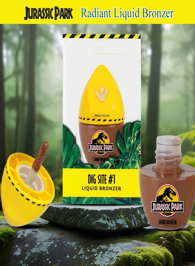Profusion Cosmetics Jurassic Park Radiant Liquid Bronzer - Soft Matte Finish, Oil-Free Formula, Sheer to Medium Coverage, Infused with Vitamin A & E, Vegan and cruelty-free (DIG SITE #1) - Image 3