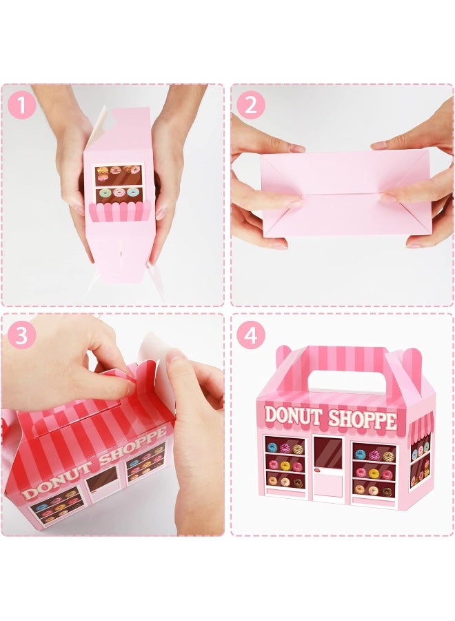 Tevxj 12 Pack Donut Party Favor Boxes Sweet Doughnut Candy Treat Boxes Thanks A Hole Bunch Candy Goodies Gift Boxes for Kids Birthday Baby Shower Party Decorations Supplies - Image 5