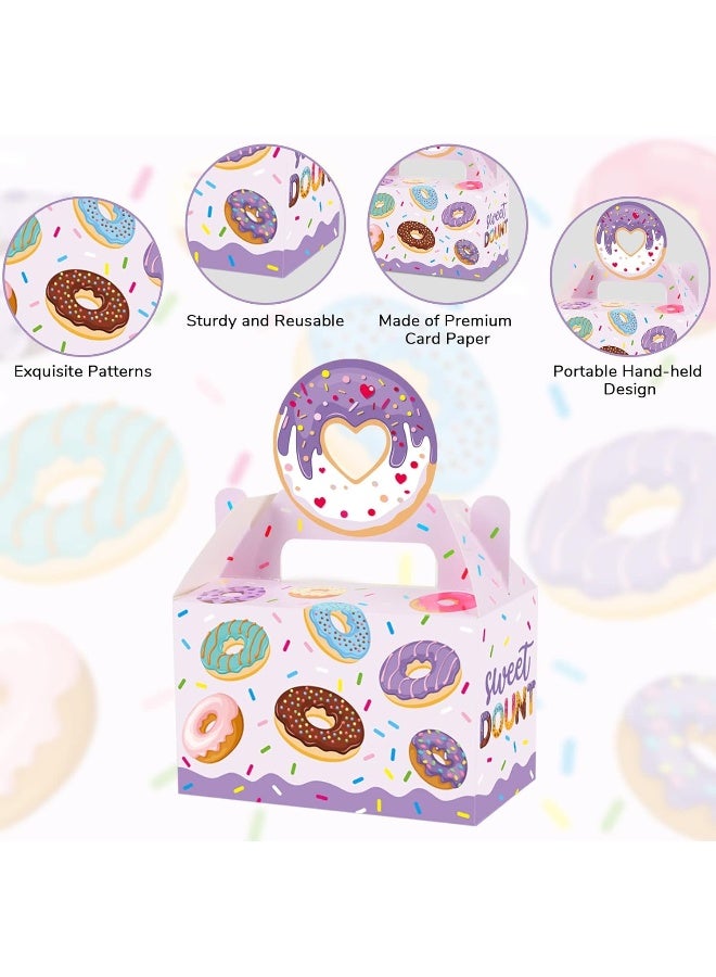 Tevxj 12 Pack Donut Party Favor Boxes Sweet Doughnut Candy Treat Boxes Thanks A Hole Bunch Candy Goodies Gift Boxes for Kids Birthday Baby Shower Party Decorations Supplies - Image 4
