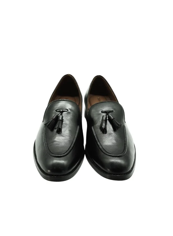 Brenvick  Brenvick Alberto Men's Black Classic Tassel Loafers - Premium Slip-On Leather Dress Shoes for Men | Best Price UAE