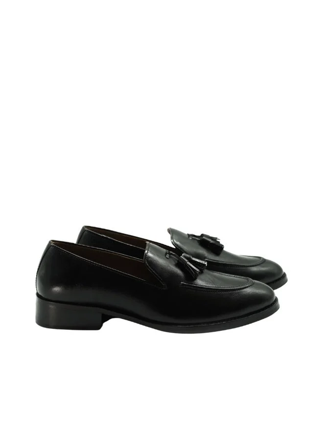 Brenvick  Brenvick Alberto Men's Black Classic Tassel Loafers - Premium Slip-On Leather Dress Shoes for Men | Best Price UAE