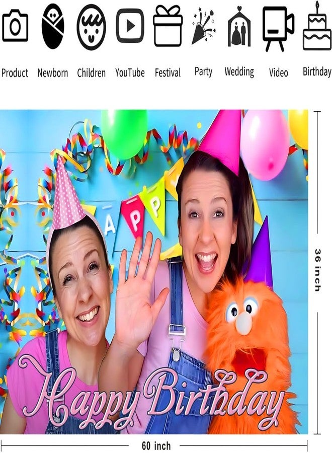 BNFUO Rachel Backdrop Birthday Decorations, Rachel Birthday Banner Backdrop for Kids Birthday Party Supplies (5x3ft) - Image 2