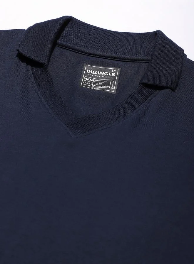 ديلينجر تيشيرت سادة بأكمام طويلة وقصة عادية للرجال