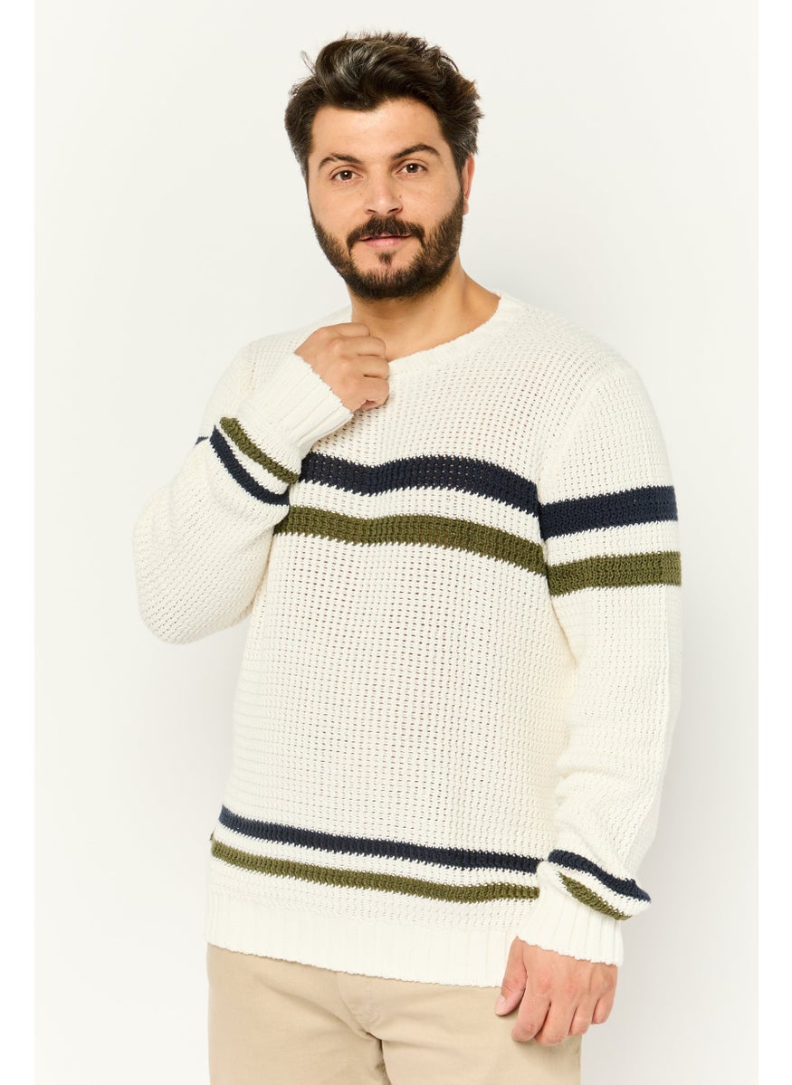Harmont & Blaine Men Crew Neck Knitted Sweater, Multicolor  - Image 1