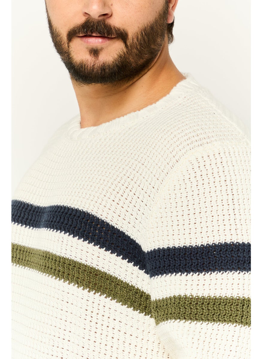 Harmont & Blaine Men Crew Neck Knitted Sweater, Multicolor  - Image 3