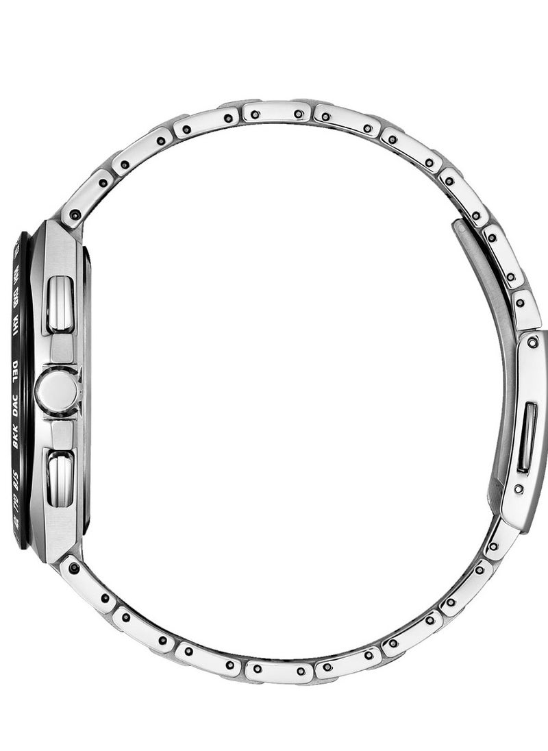 CITIZEN - Eco-Drive Global Radio Controlled Mens Watch AT8238-84A – White Dial with Silver-Tone Markers, Super Titanium Case with Duratect Coating, World-Time Function, 43mm, Eco-Drive, Radio-Controlled, Sapphire Crystal - Image 1