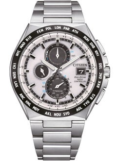 CITIZEN Eco-Drive Global Radio Controlled Mens Watch AT8238-84A – White Dial with Silver-Tone Markers, Super Titanium Case with Duratect Coating, World-Time Function, 43mm, Eco-Drive, Radio-Controlled, Sapphire Crystal  - Image 5