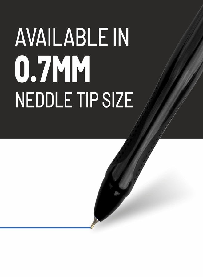 Anupam Snapy Roller Gel Pen 0.7 mm, Waterproof Smooth Quick-Dry Dark Ink, Comfortable Grip Exam & Office Pen, Refillable (Black Body BlackInk, Pack of 4) - Image 5