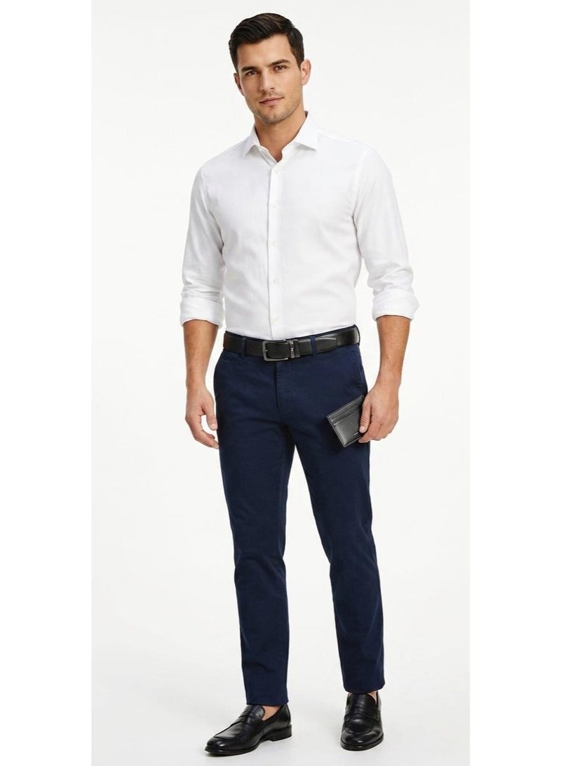 Hilfiger Denim حزام تومي هيلفيغر الرجالي جلد فاخر قابل للاستخدام على الوجهين بإبزيم غان ميتال – أسود / بني غامق - Image 4