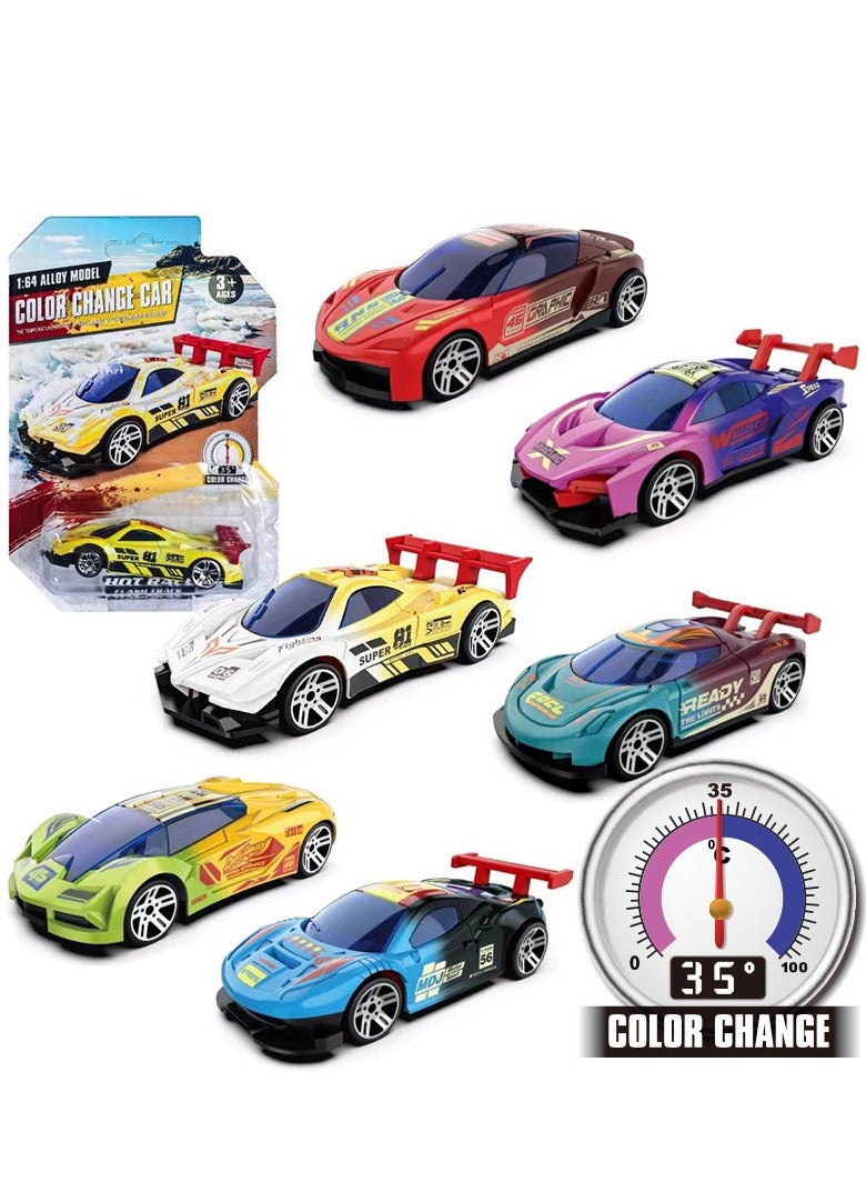 Alloy Car Model 1:64 Temperature Sensitive Color Change Racing Car Shock Resistant Sports after 35°C - Image 3