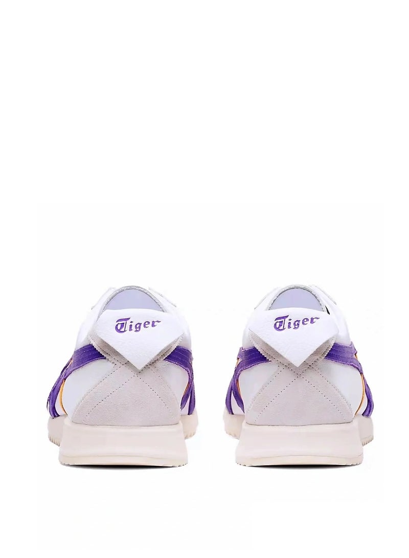 أونيتسوكا تايجر حذاء رياضي مكسيكو66 EX ذو نعل سميك كاجوال رياضي/حذاء رياضي ملون أبيض/أرجواني/أصفر للنساء والرجال - Image 3