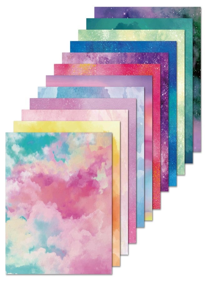 Desecraft 48 sheets 6 X 6 Scrapbooking Cardstock Decorative Paper Pack - Shimmer Watercolor - for Card Making Journaling Planner Origami Scrapbook Paper Scrapbook Materials Supplies - Image 1