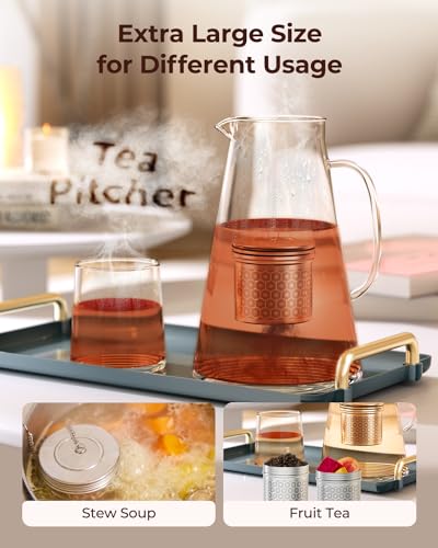 Reinmoson 2 Pack Reinmoson Extra Large Tea Infuser for Loose Tea & Spice Infuser for Cooking, Extra Fine Mesh Large Tea Strainers for Loose Tea, 304 Stainless Steel Loose Leaf Tea Steeper - Image 2