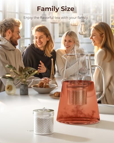 Reinmoson 2 Pack Reinmoson Extra Large Tea Infuser for Loose Tea & Spice Infuser for Cooking, Extra Fine Mesh Large Tea Strainers for Loose Tea, 304 Stainless Steel Loose Leaf Tea Steeper - Image 4