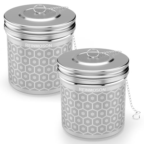 Reinmoson 2 Pack Reinmoson Extra Large Tea Infuser for Loose Tea & Spice Infuser for Cooking, Extra Fine Mesh Large Tea Strainers for Loose Tea, 304 Stainless Steel Loose Leaf Tea Steeper - Image 1