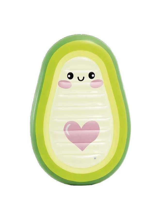 VWretails Avocado Inflatable Pool Float 58739, Cute Fruit Design Lounge Raft for Kids & Adults, Durable PVC, Lightweight Water Float for Swimming Pool & Beach Inflated 65" L x 45" W x 9" H - Image 3