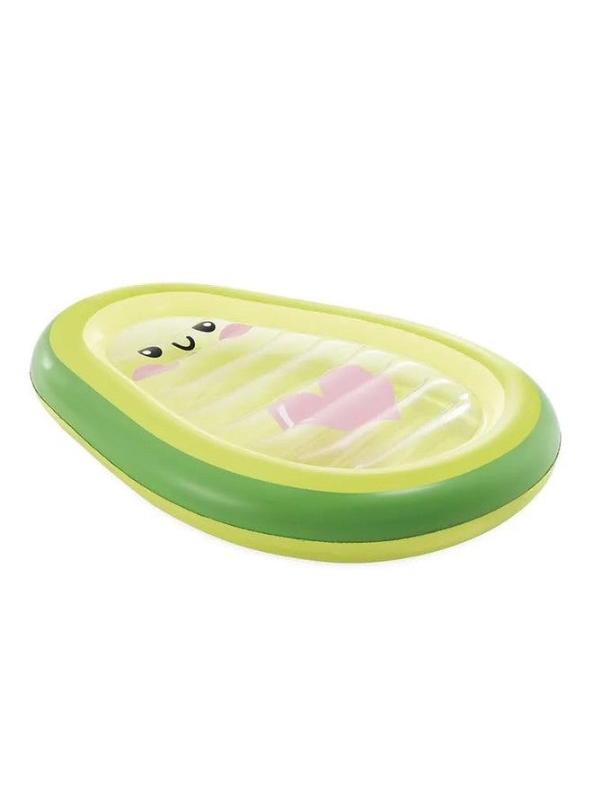 VWretails Avocado Inflatable Pool Float 58739, Cute Fruit Design Lounge Raft for Kids & Adults, Durable PVC, Lightweight Water Float for Swimming Pool & Beach Inflated 65" L x 45" W x 9" H - Image 4