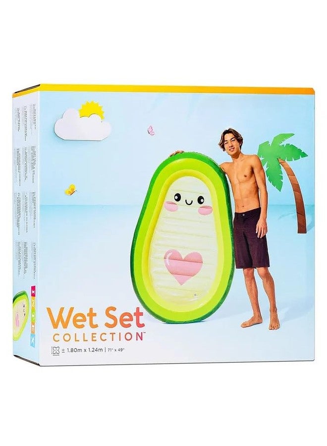 VWretails Avocado Inflatable Pool Float 58739, Cute Fruit Design Lounge Raft for Kids & Adults, Durable PVC, Lightweight Water Float for Swimming Pool & Beach Inflated 65" L x 45" W x 9" H - Image 5