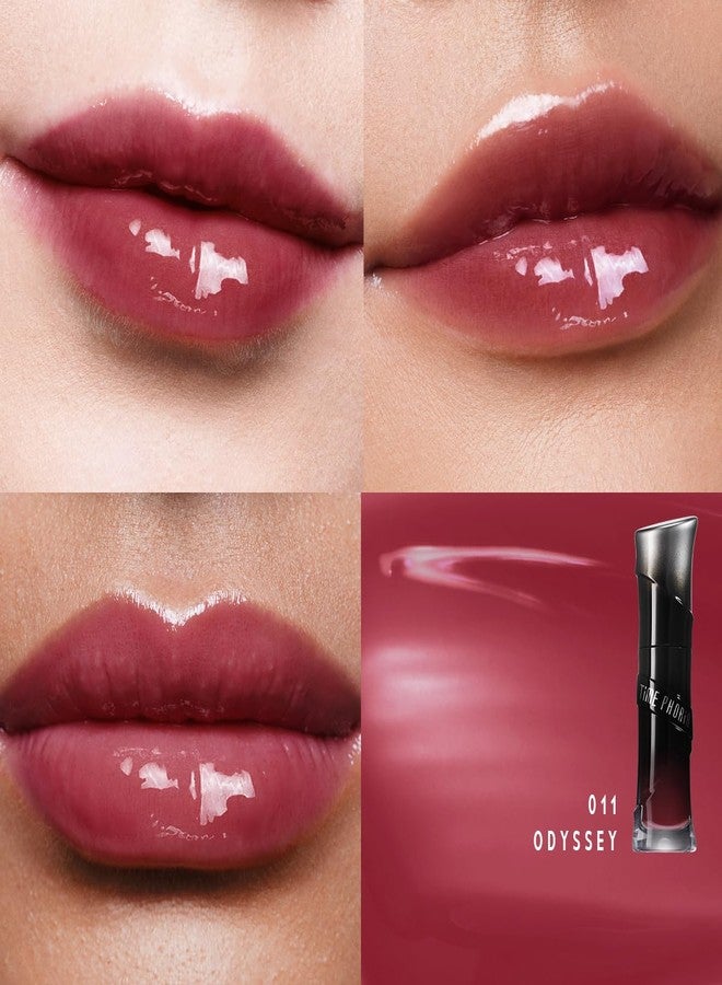TIMEPHORIA Lunara Frost 3D Lip Gloss, 011 Odyssey - Wine Red, High-Shine Glossy Finish, Juicy Pigment Lip Gloss with 3D Plumping Effect, 24H Hydration with Hyaluronic Acid, Non-Sticky Cushiony Gel - Image 2
