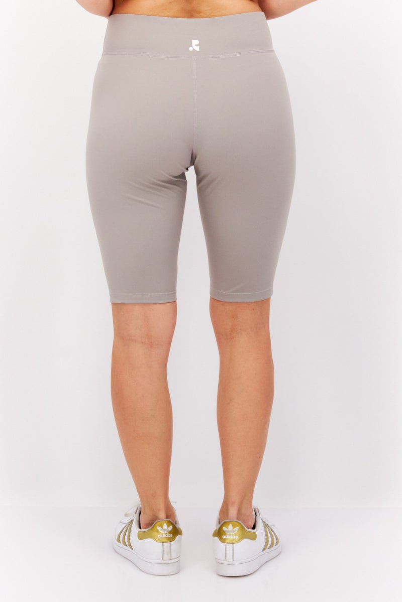 ESPRIT Women Tight Fit Pull-On Cycling Shorts, Light Grey - Image 3
