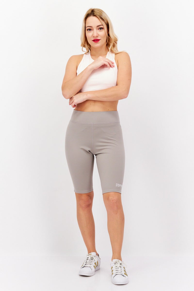 ESPRIT Women Tight Fit Pull-On Cycling Shorts, Light Grey - Image 4