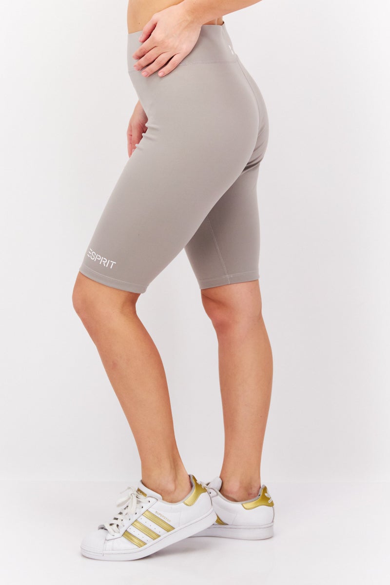 ESPRIT Women Tight Fit Pull-On Cycling Shorts, Light Grey - Image 2