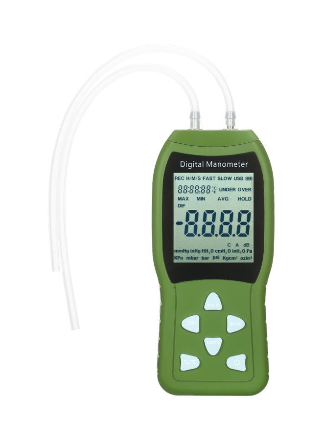 NIBEMINENT Handheld Portable Household Digital Pressure Gauge Green 18.50X4.50X10.00cm - Image 1