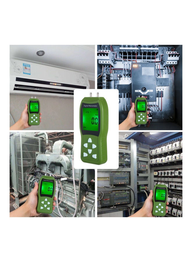 NIBEMINENT Handheld Portable Household Digital Pressure Gauge Green 18.50X4.50X10.00cm - Image 4