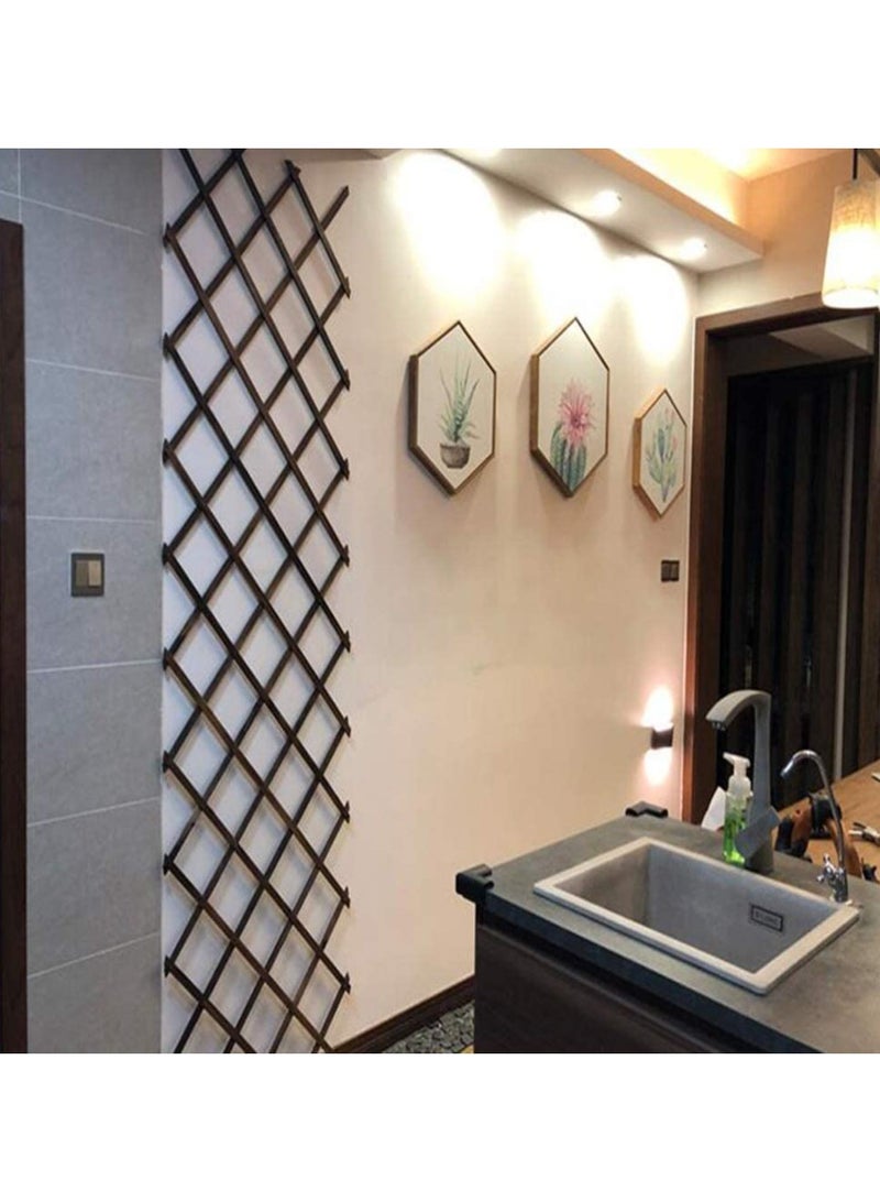 LINGWEI Wooden Trellis Fence Portable Ecpandable Hanging Lattice Fence For indoor Outdoor - Image 2