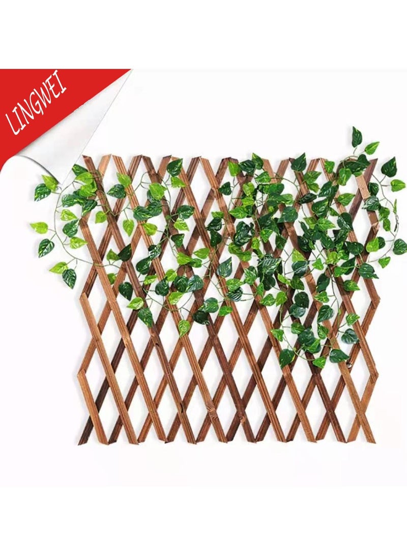 LINGWEI Wooden Trellis Fence Portable Ecpandable Hanging Lattice Fence For indoor Outdoor - Image 5