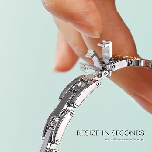 Tlselt Metal Bands Compatible with Apple Watch 38mm 40mm 41mm 42mm 44mm 45mm 46mm 49mm for Women, Lucky Clover Bracelets Dressy Stainless Steel Strap for iWatch Series 11 10 9 8 7 6 5 4 3 SE Ultra - Image 5