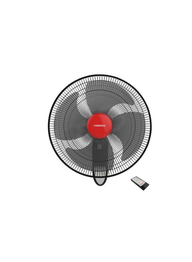 TORNADO Tornado 16 Inch Wall Fan, 4 Blades, Remote Control, Black EPS-16R - Image 1