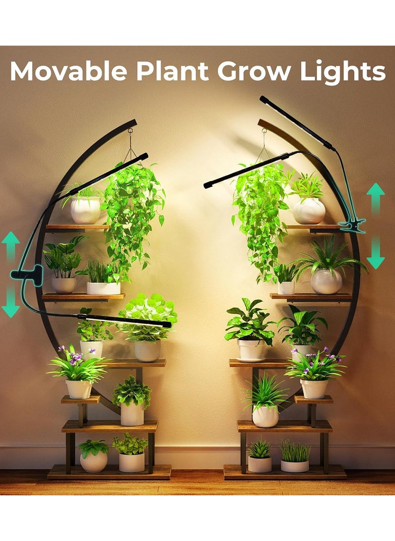 Sharpdo Tall Plant Stand Indoor with Grow Light, 7 Tiered Metal for Plants Multiple, Large Holder Display Shelf, Half-Moon Shape Rack Living Room, Patio, Balcony - Image 3