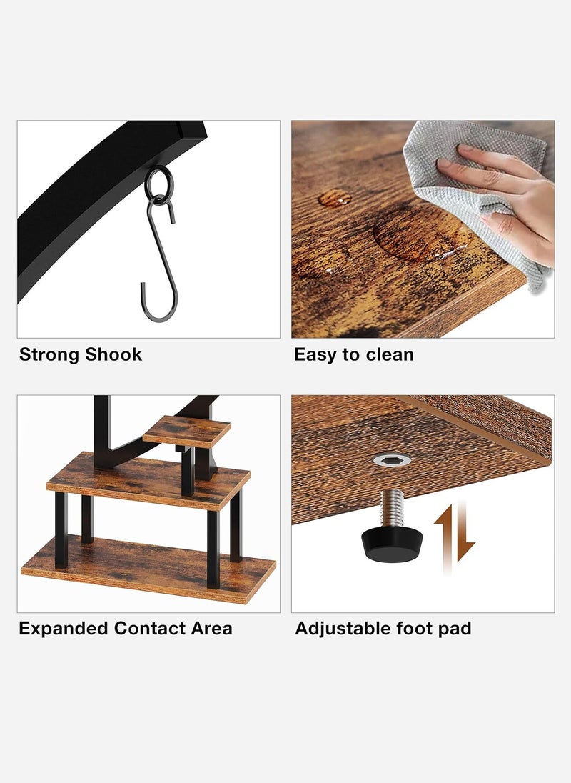 Sharpdo Tall Plant Stand Indoor with Grow Light, 7 Tiered Metal for Plants Multiple, Large Holder Display Shelf, Half-Moon Shape Rack Living Room, Patio, Balcony - Image 4