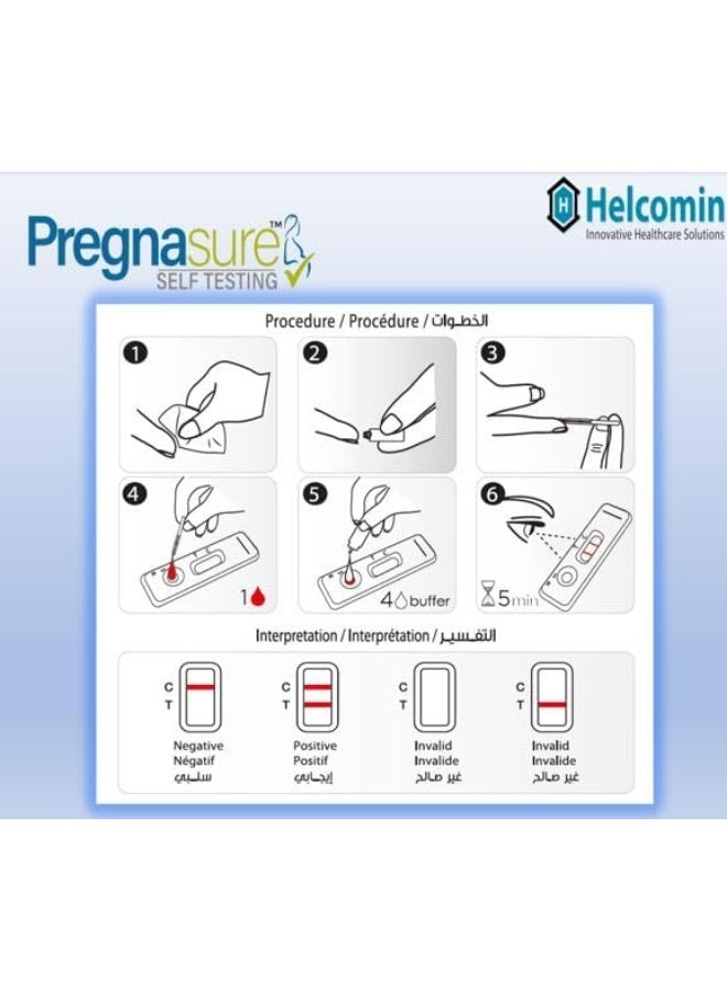Pregnasure Finger Blood Pregnancy Test – Fast & Accurate Early Pregnancy Detection Kit - Image 3