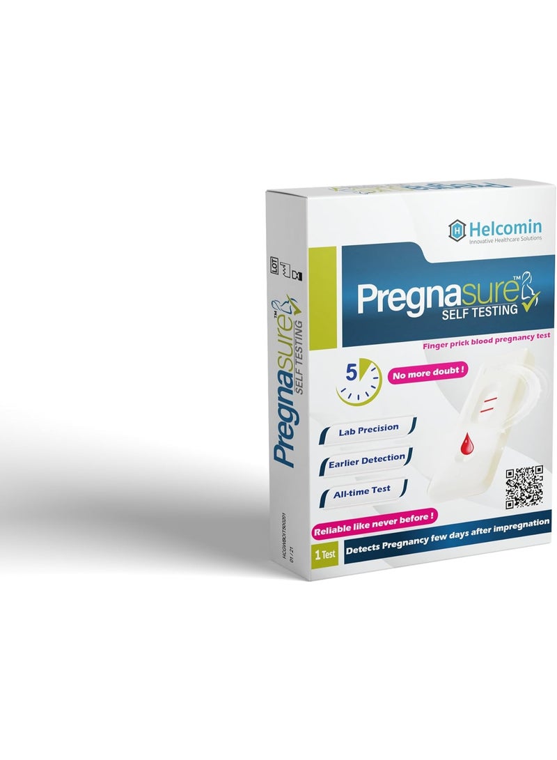 Pregnasure Finger Blood Pregnancy Test – Fast & Accurate Early Pregnancy Detection Kit - Image 1
