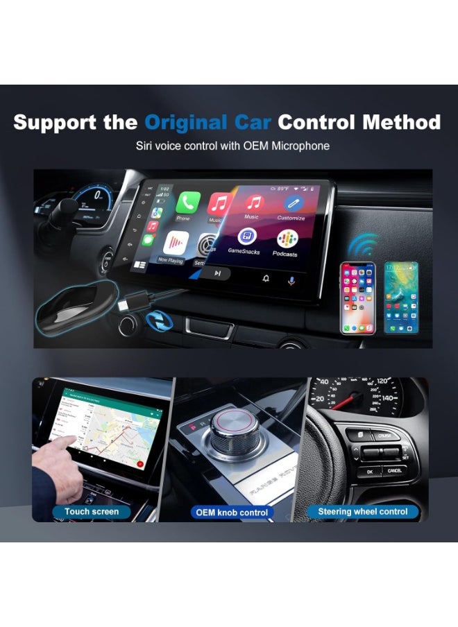 ماركة غير محددة - Android 13.0 CarPlay Ai Box 2+32G CarPlay اللاسلكي ومحول سيارة Android اللاسلكي، ومخرج HDIM، وتحديث إصدار WiFi/4G - تم تحديث السيارة الأصلية إلى نظام Android - Image 1