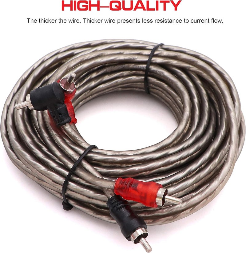 Jeemiter 8 Gauge Amp Installation Wiring Kit - 1500W Car Amplifier Wiring Kit Helps You Make Connections and Brings Power to Your Radio, Subwoofers Speakers - Image 3