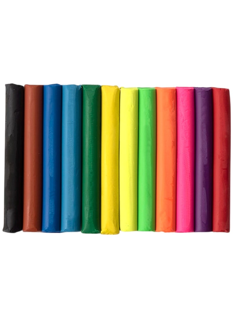 Funbo Modelling Clay, 100g, 12 Colours with Moulds, 4 PCS and Roller - Image 2