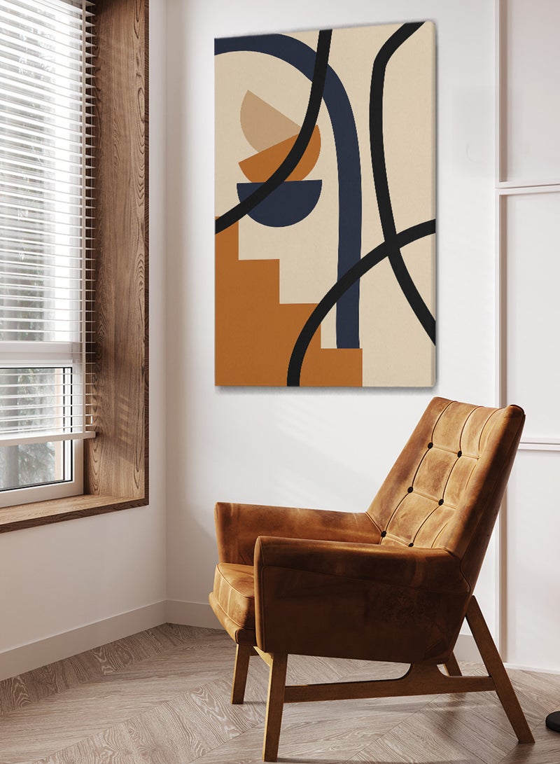 لوحة كانفاس على إطار خشبي بتصميم فن تجريدي - Image 1