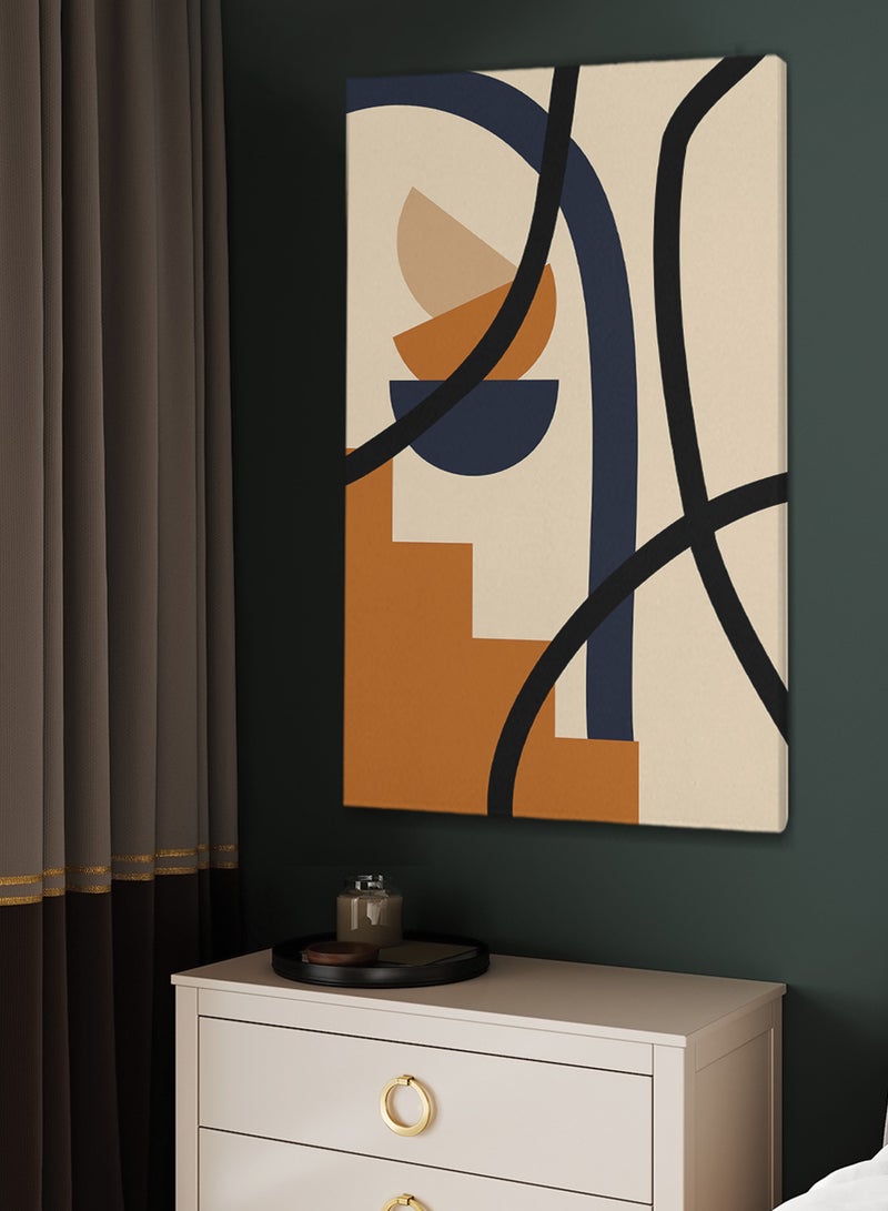 لوحة كانفاس على إطار خشبي بتصميم فن تجريدي - Image 3