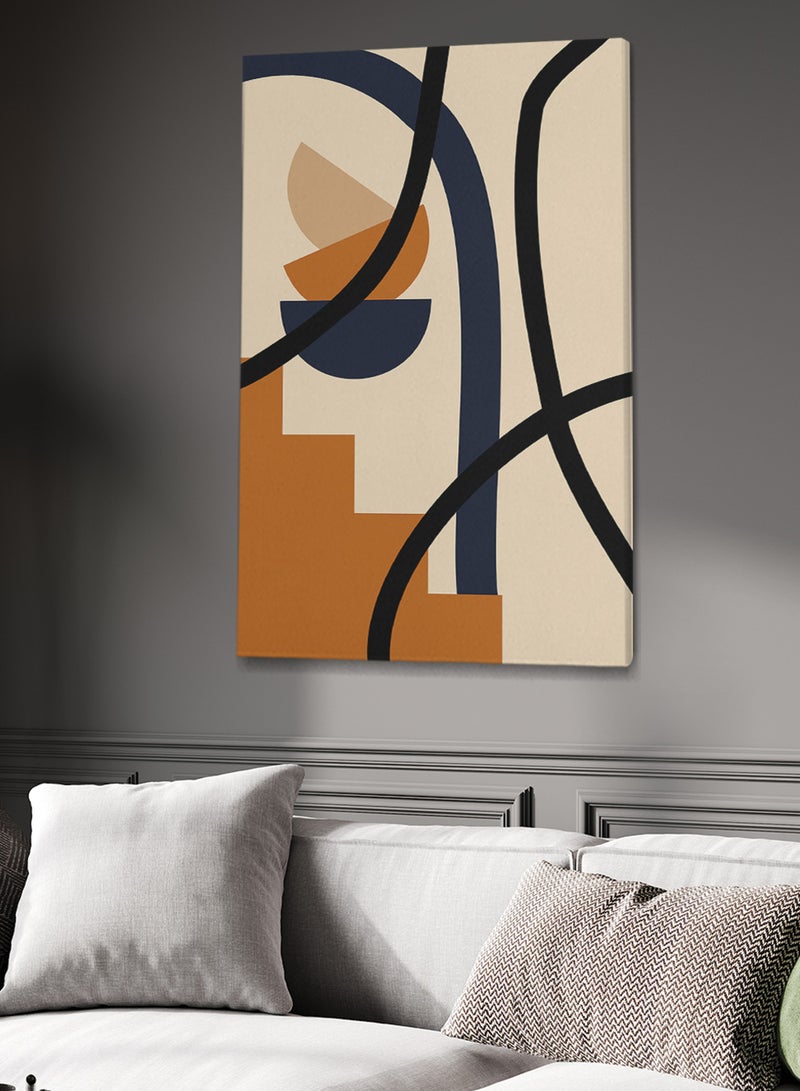 لوحة كانفاس على إطار خشبي بتصميم فن تجريدي - Image 2