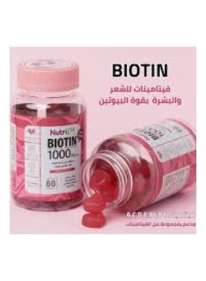 Element two pack Nutri-Biotin Grow Gummies for Hair and Nails Wildberry Flavor 60 Gummies - Image 2