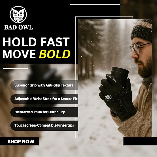 BADOWL Storm Safe Winter Gloves for Men & Women with Superior Grip | Thermal Insulation | Lightweight Build | Snow & Water Resistance | Cold Weather Riding Gloves - Image 2