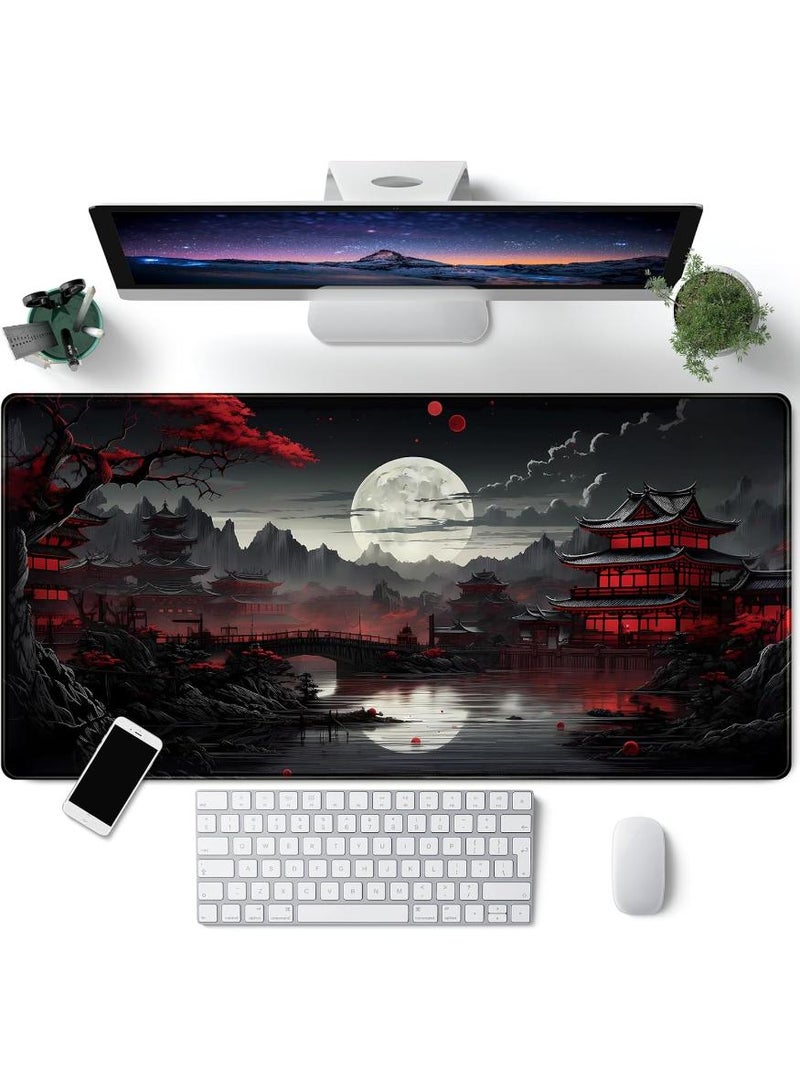 phomemo Large Desk Mouse Pad, Waterproof Gaming Mouse Pad, 800 x 400 mm, 31.5 x 15.7 in, Gaming Mouse Pad, Japanese Desk Mat , Non-Slip Desk Mat, Gaming Mouse Pad, Thick Rubber Desk Pad Mouse Pad, Suitable for Gaming, Office, and Home Use - Image 2